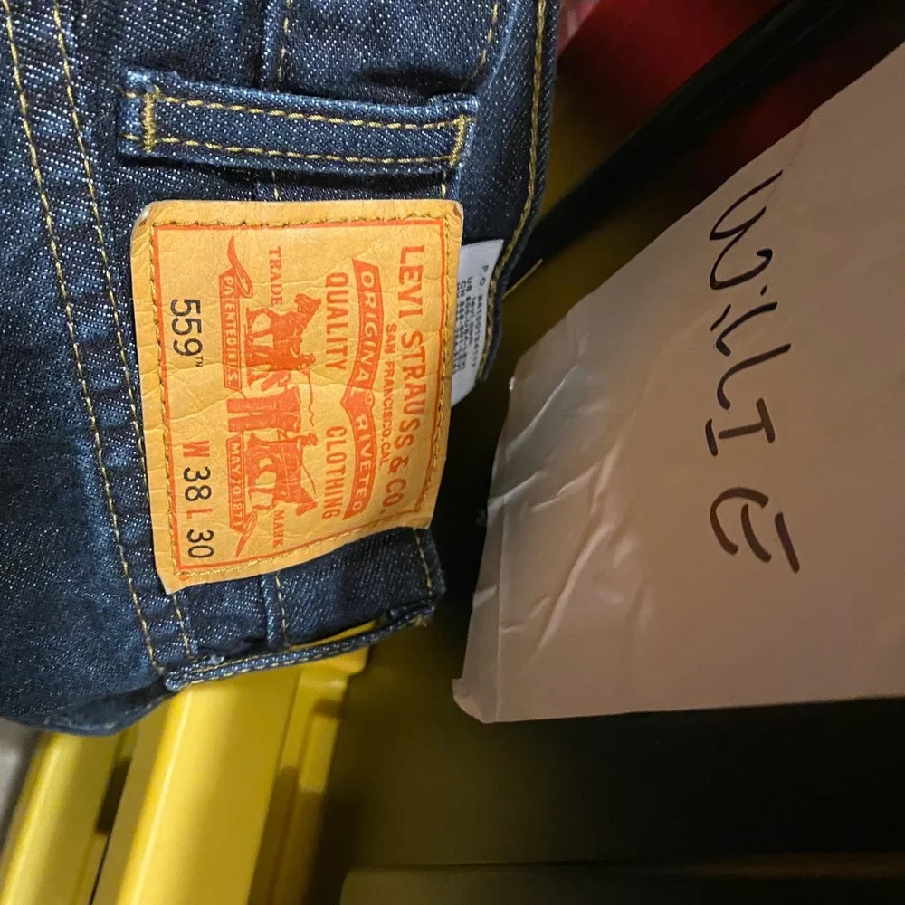 Levi's‎ 559 Relaxed Straight Jeans Mens 38x30 Dark Blue Cotton Denim Work Casual